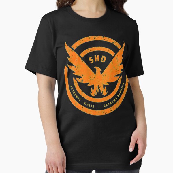 Item preview, The Division SHD Logo Distressed Orange Essential T-Shirt designed and sold by jordantanyahh.