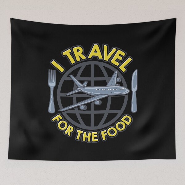 Item preview, Cute I Travel For The Food Funny Foodie Pun designed and sold by perfectpresents.