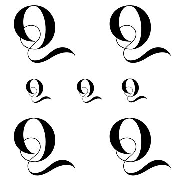 Artwork thumbnail, Letter Q stickers pack by Fatamimosh