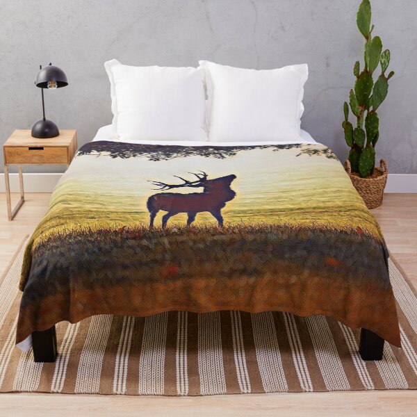 Item preview, Roaring deer in shades of brown designed and sold by Ninaeva.