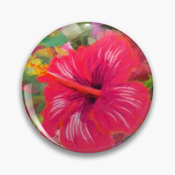Item preview, Red Hibiscus Flower Painted designed and sold by StickerArtwork.