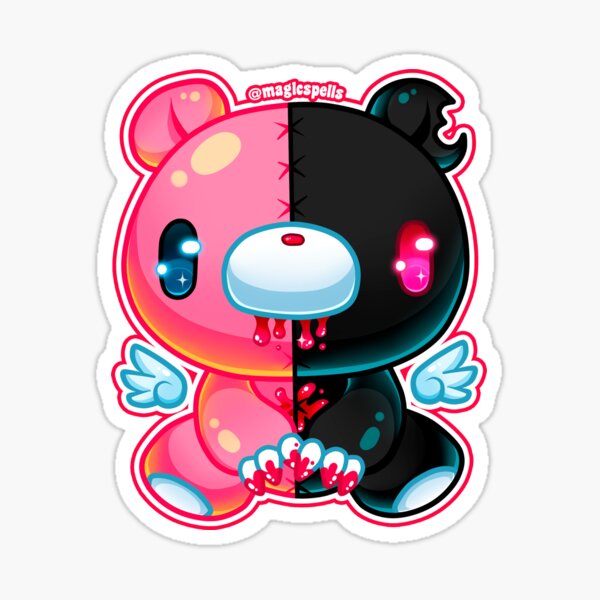 Splitted Gloomy Bear Sticker By Maglcspells Redbubble