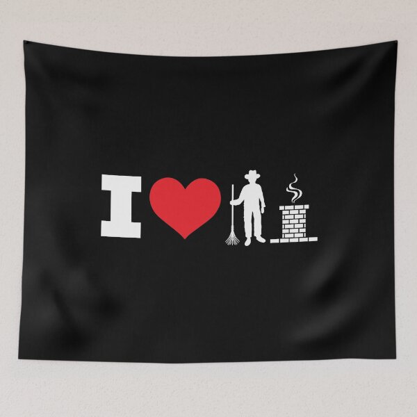 Item preview, Chimney sweep - I Love, I love, red heart designed and sold by Mohja-Design.