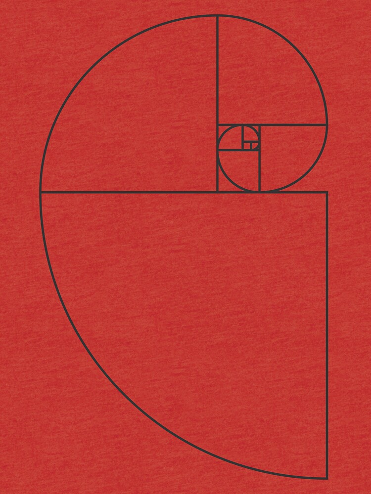 "Golden Ratio Spiral - Sections Outline" T-shirt by joshdbb | Redbubble