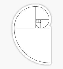 Golden Ratio Spiral - Sections Outline Sticker