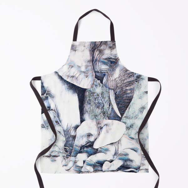 Item preview, GALATHI Elephants White - Wildlife designed and sold by Galathi Designs.