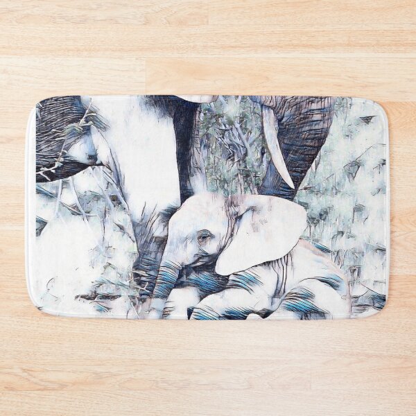 Item preview, GALATHI Elephants White - Wildlife designed and sold by Galathi Designs.