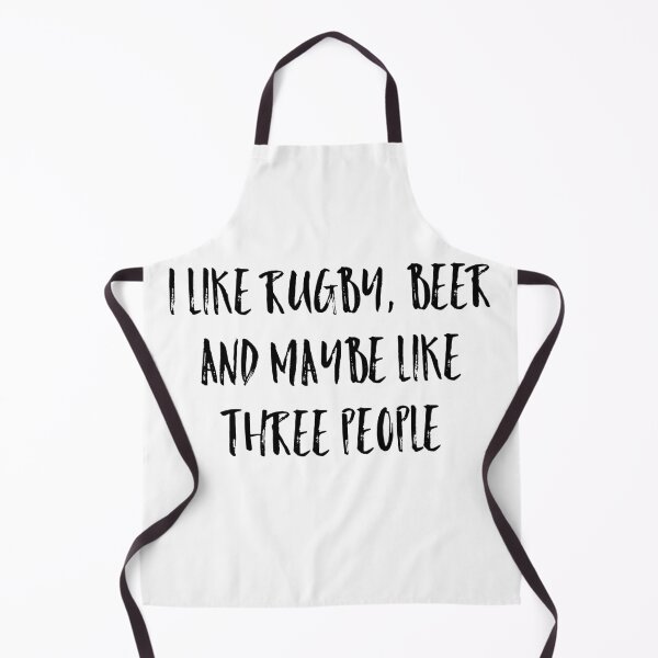Item preview, I Like Rugby Beer And Maybe Like Three People, Funny Rugby and Beer designed and sold by BigJackTees.