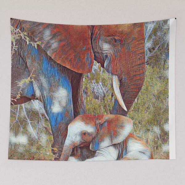 Item preview, GALATHI Elephants Vintage - Wildlife designed and sold by Galathi Designs.