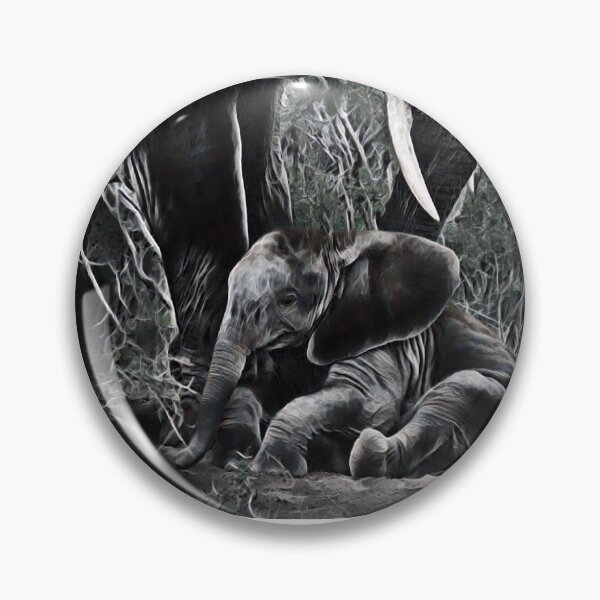 Item preview, GALATHI Elephants Black and White - Wildlife designed and sold by Galathi Designs.