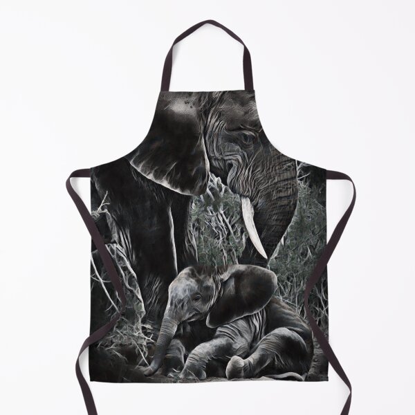 Item preview, GALATHI Elephants Black and White - Wildlife designed and sold by Galathi Designs.