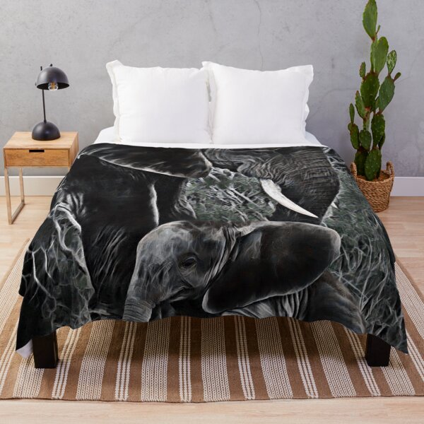 Item preview, GALATHI Elephants Black and White - Wildlife designed and sold by Galathi Designs.