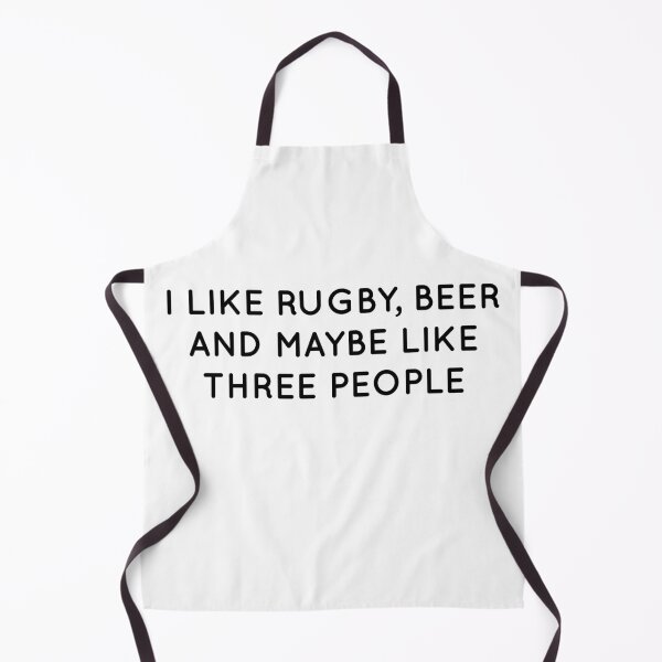 Item preview, I Like Rugby Beer And Maybe Like Three People, Funny Rugby and Beer designed and sold by BigJackTees.