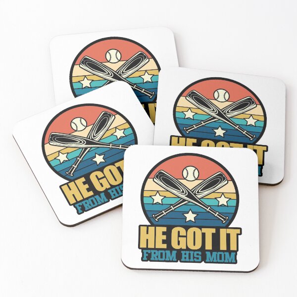 Item preview, He Got It From His Mom | Baseball Fan designed and sold by GravitiTees.