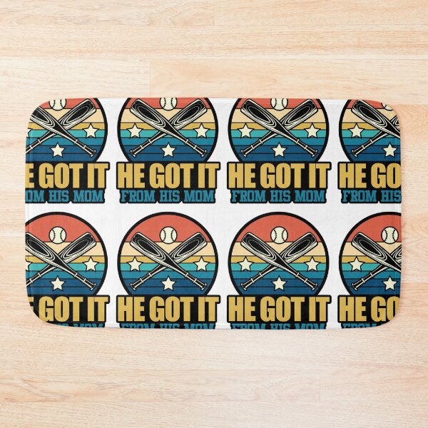 Item preview, He Got It From His Mom | Baseball Fan designed and sold by GravitiTees.