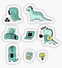 Communication Dinosaurs. Sticker