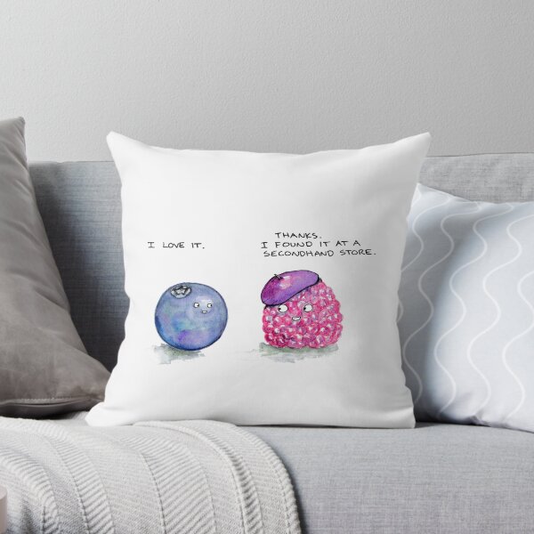 Raspberry Beret watercolor painting, Prince fan art Throw Pillow