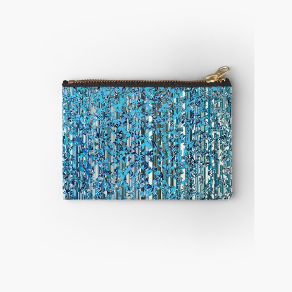 Item preview, fractal geometric triangle shape abstract art in blue designed and sold by Mrvell.