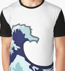 Water Wave Emoji Graphic T-Shirt