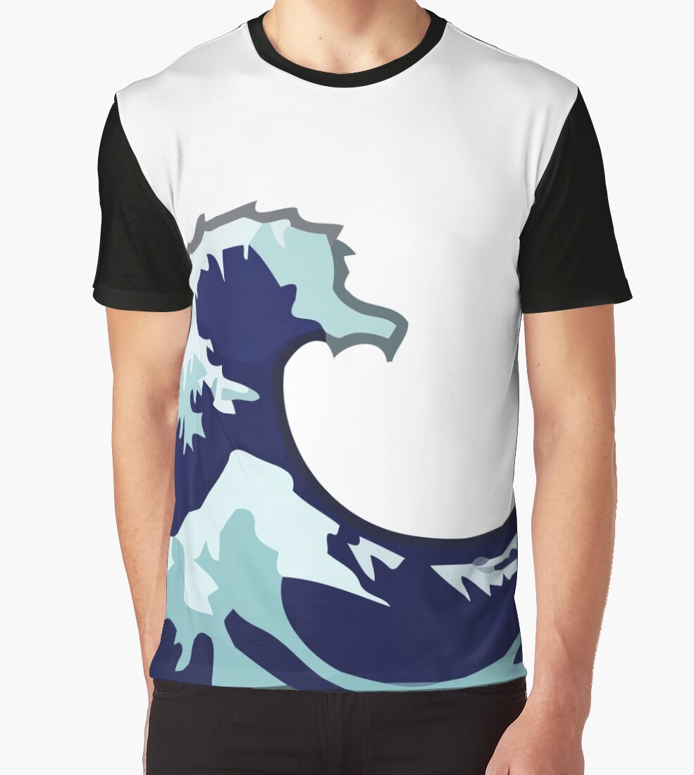 water-wave-emoji-graphic-t-shirts-by-riemann-redbubble