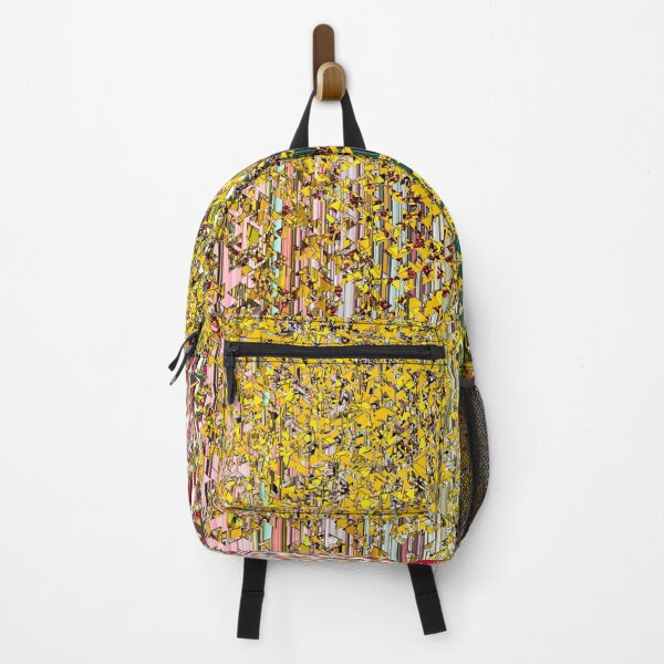 Item preview, fractal geometric triangle shape abstract art in yellow and pink designed and sold by Mrvell.