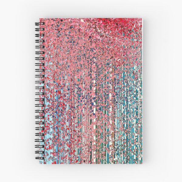 Item preview, fractal geometric triangle shape abstract art in pink and blue designed and sold by Mrvell.