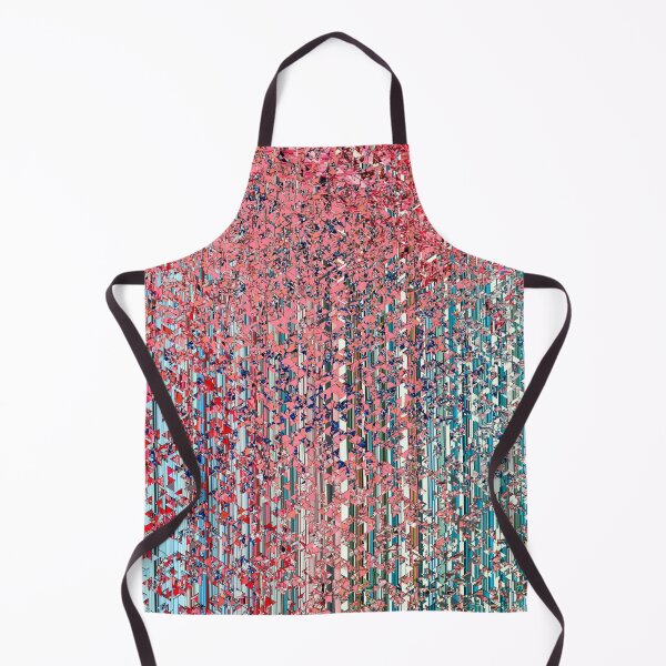 Item preview, fractal geometric triangle shape abstract art in pink and blue designed and sold by Mrvell.