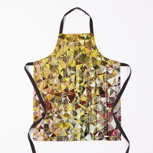 Item preview, fractal geometric triangle shape abstract art in yellow and red designed and sold by Mrvell.