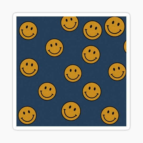 Smiley Face Pattern Wallpaper Sticker By Yeeted17 Redbubble