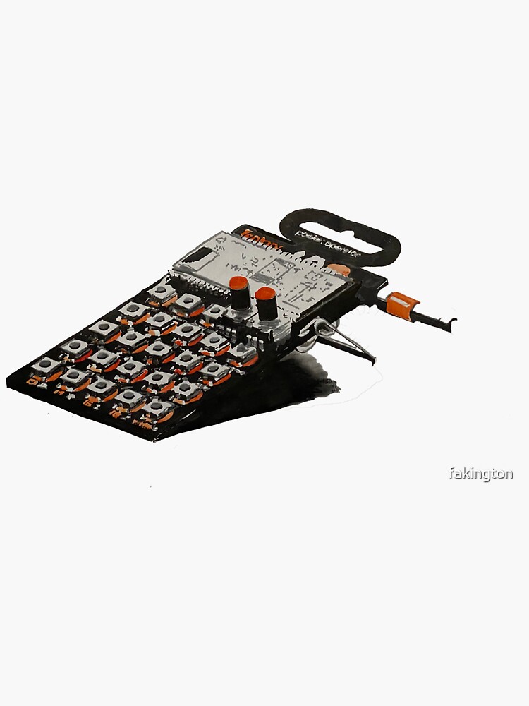 "Pocket Operator" Sticker for Sale by fakington Redbubble