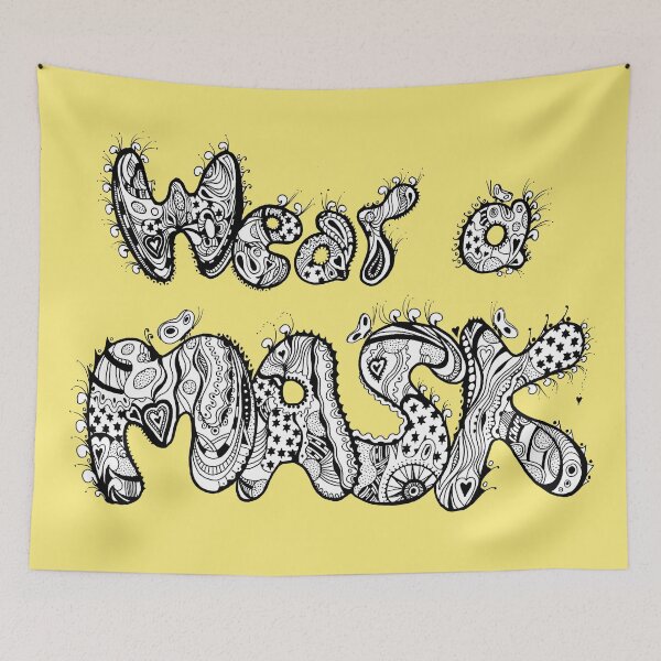 Item preview, Wear A Mask in Black and White  designed and sold by Heatherian.