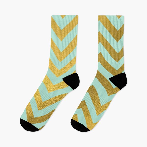Item preview, Zigzag Pattern Faux Gold and Blue designed and sold by idovedesign.