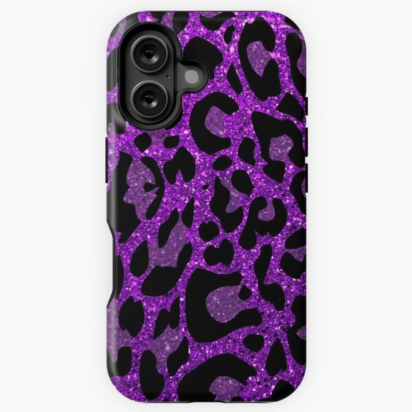 Aperçu de l'œuvre Motif léopard violet (paillettes imprimées – non réfléchissantes). créée et vendue par WOW TeesAndThings.