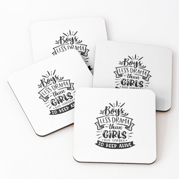 Item preview, Boys Less Drama Than Girls But Harder To Keep Alive -mom puns designed and sold by shivani21061993.