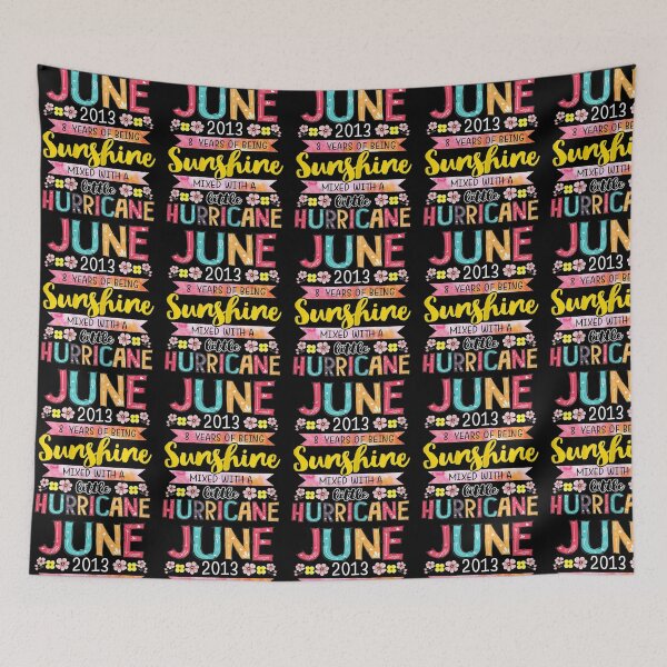 Item preview, June Girls 2013 Birthday 8 Years Old Awesome Since 2013 designed and sold by anniversaryshop.