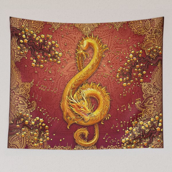 Item preview, Treble Clef - Music Dragon - Boho designed and sold by Abysm Internal.