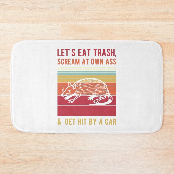 Item preview, Let's Eat Trash Funny Opossum Quote Vintage Retro Sunset designed and sold by Scratches Tees.
