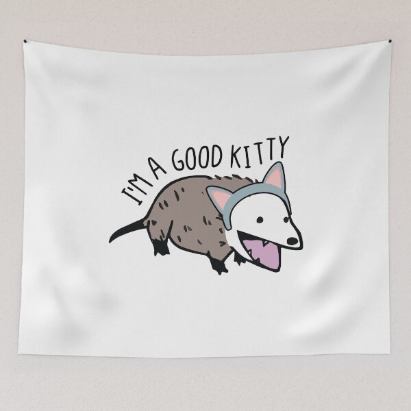 Item preview, I'm A Good Kitty Funny Opossum and Cat Pun designed and sold by Scratches Tees.