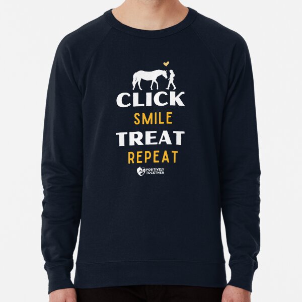 Click treat smile repeat (horse) Lightweight Sweatshirt