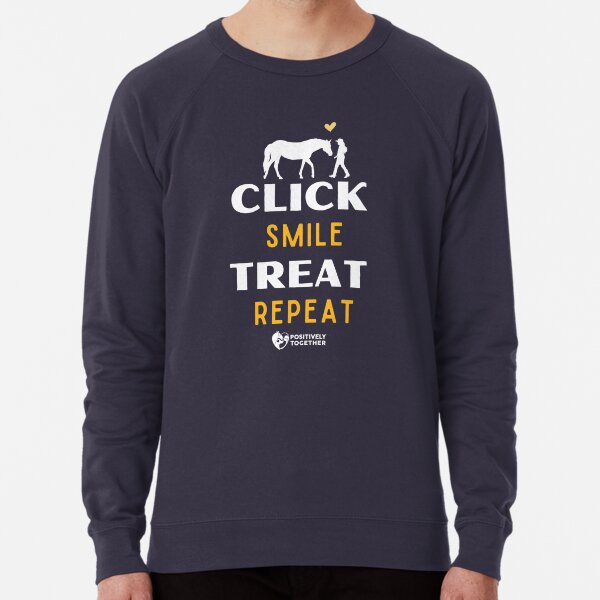 Click treat smile repeat (horse) Lightweight Sweatshirt
