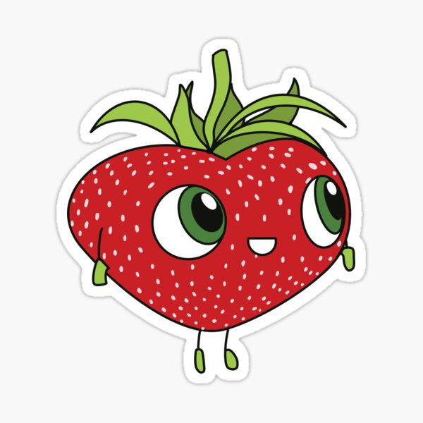 Cute Strawberry Sticker For Sale By Ebiprospect Redbubble