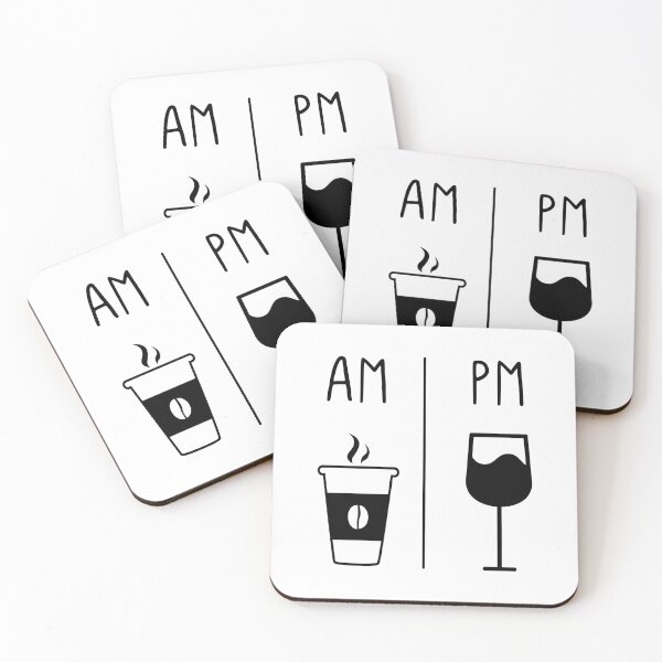 Item preview, AM Coffee PM Red Wine Funny Wine Tasting Joke designed and sold by Scratches Tees.