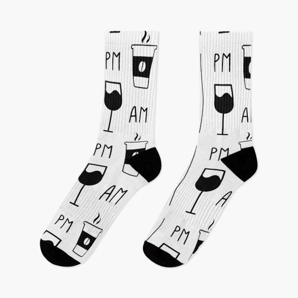 Item preview, AM Coffee PM Red Wine Funny Wine Tasting Joke designed and sold by Scratches Tees.