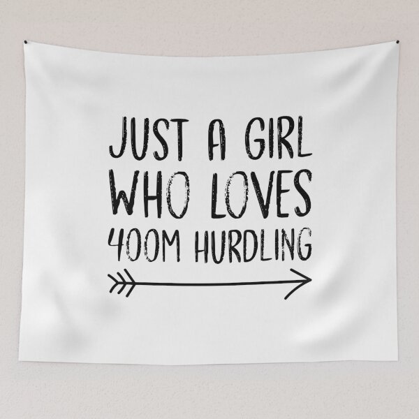 Item preview, 400m Hurdle Track Runner Funny Hurdling Girl Saying designed and sold by Scratches Tees.