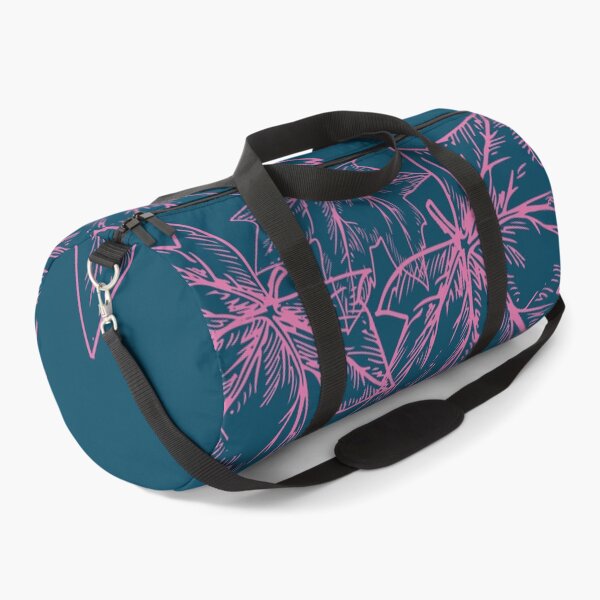 Item preview, Pink maple leaves on dark teal blue designed and sold by fowons.