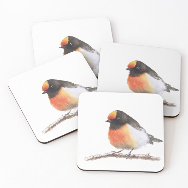Item preview, Cute Redcap Robin and lovely Robin brings us good luck. Watercolor, bird, hand painted artwork designed and sold by graphy K.