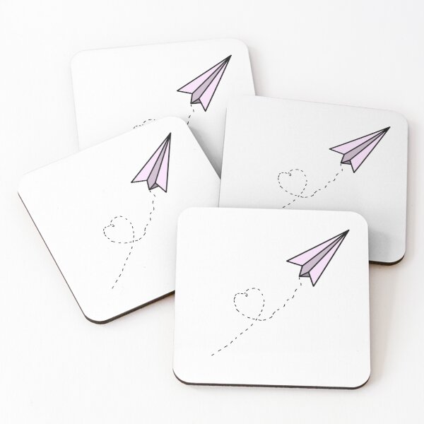 Item preview, Simple Flying Paper airplane heart-pink designed and sold by Holly-Pops.