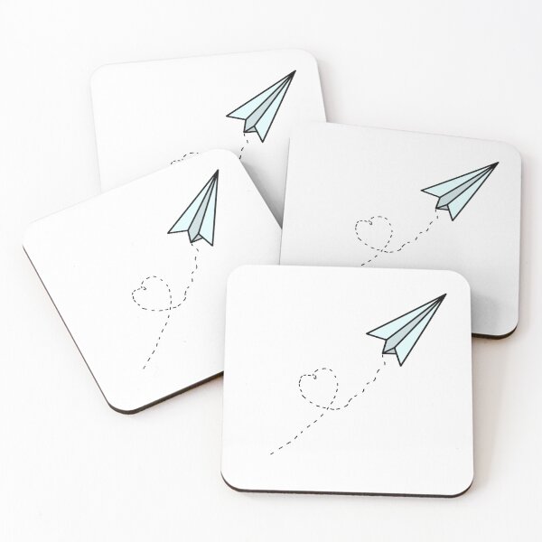 Item preview, Simple Flying Paper airplane heart-blue designed and sold by Holly-Pops.
