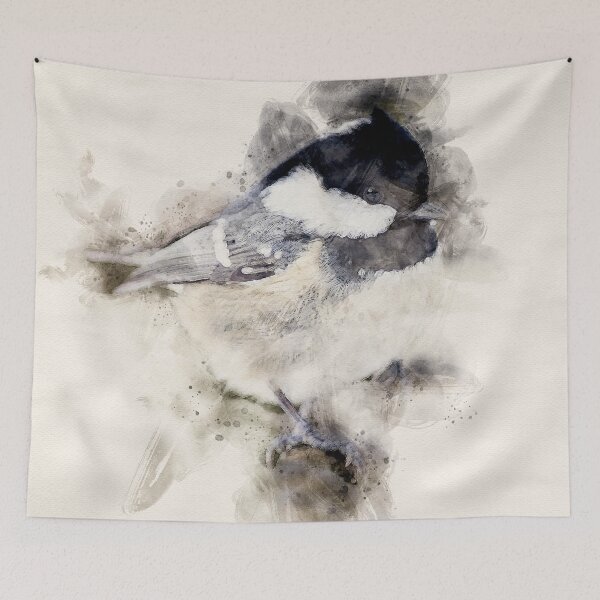 Item preview, Coal Tit Watercolour designed and sold by PowderLanePress.