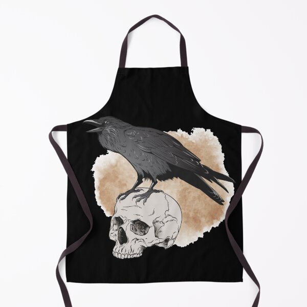 Item preview, Cuervo negro vintage en calavera Cuervo negro con calavera Tatuaje de calavera de cuervo designed and sold by enjoytheshirt.